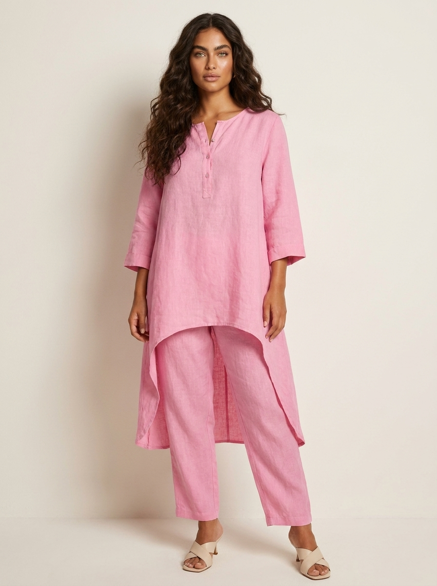 Soraya | Linen-Look Wide-Leg Co-ord Set