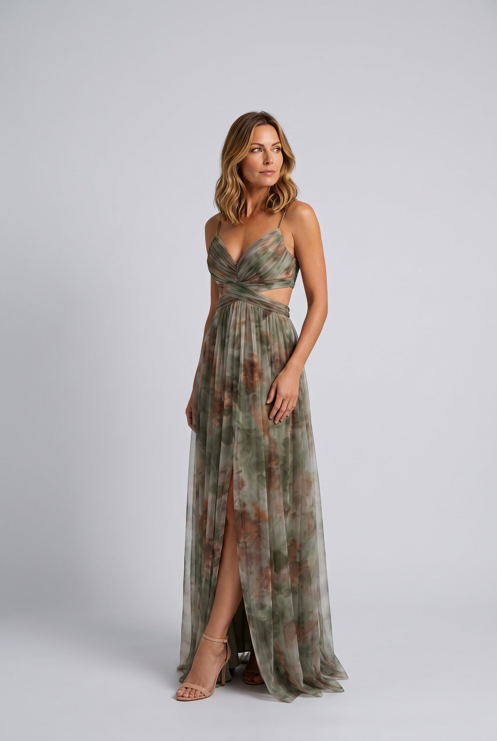 Iris | Watercolour Print Relaxed Maxi Dress