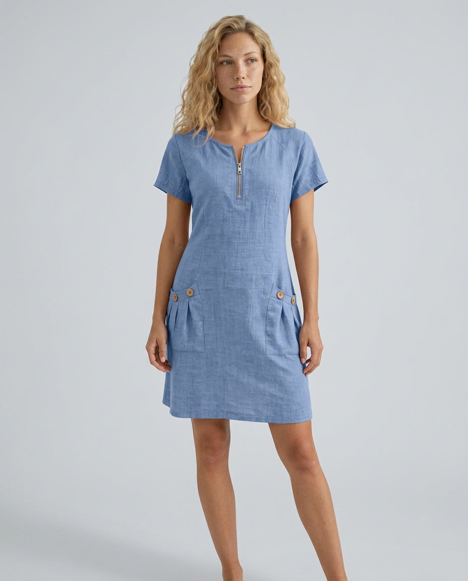 Lorena | Casual Mini Dress with Pockets