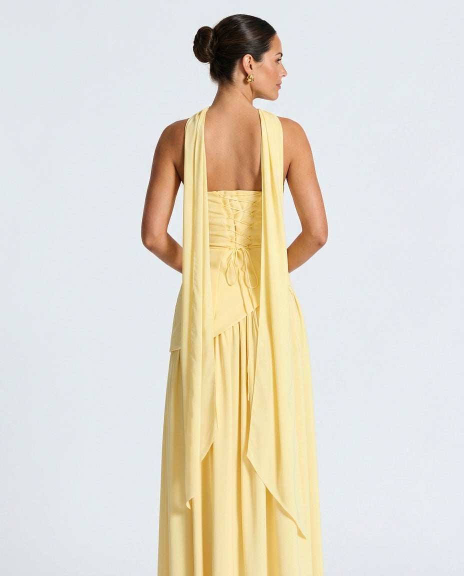 Maliyah | Wrap Tie Waist Maxi Dress