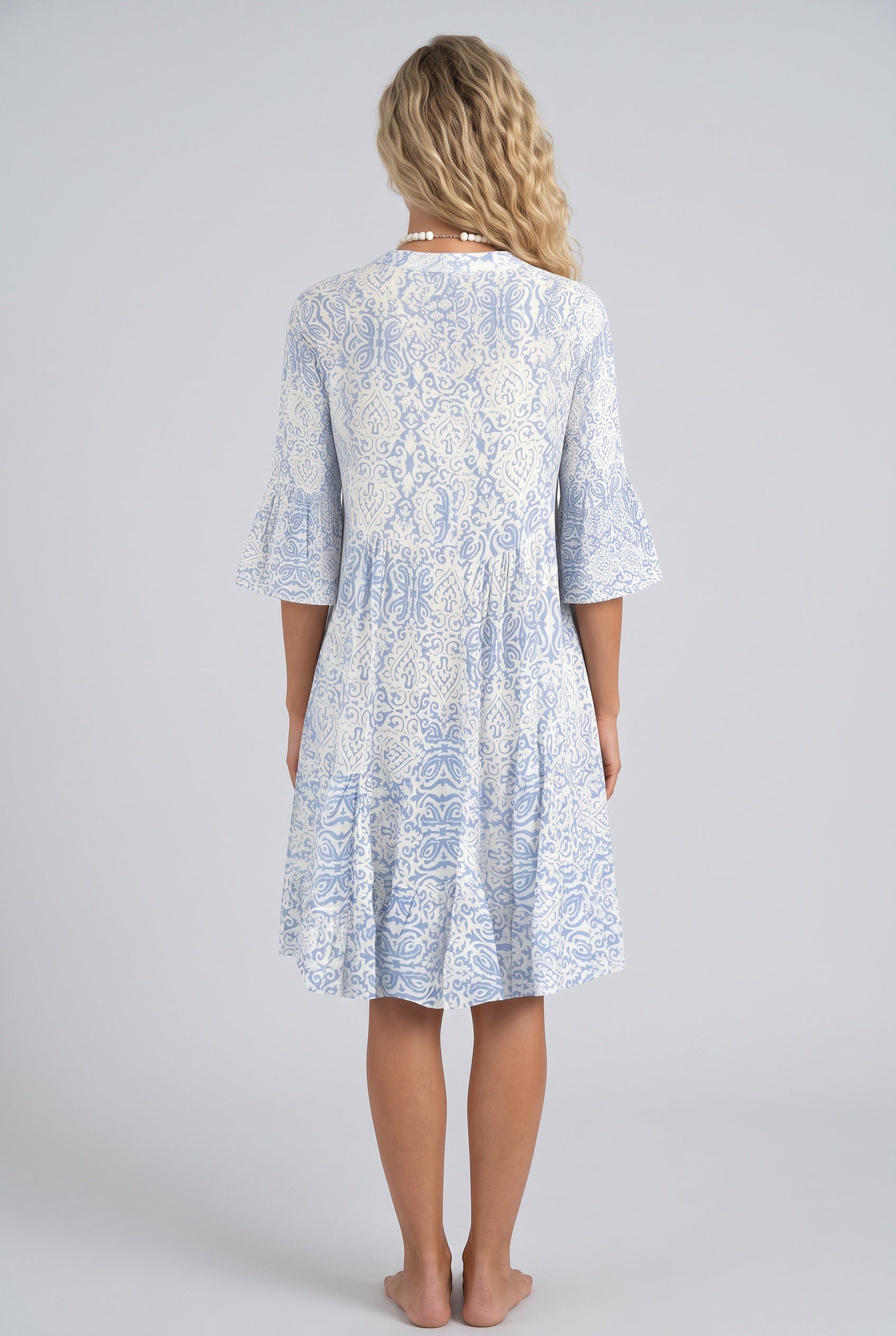 Naia | Boho Floral Midi Dress