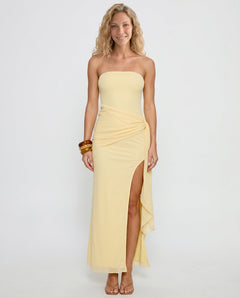 Solange | Strapless Ruched Maxi Dress