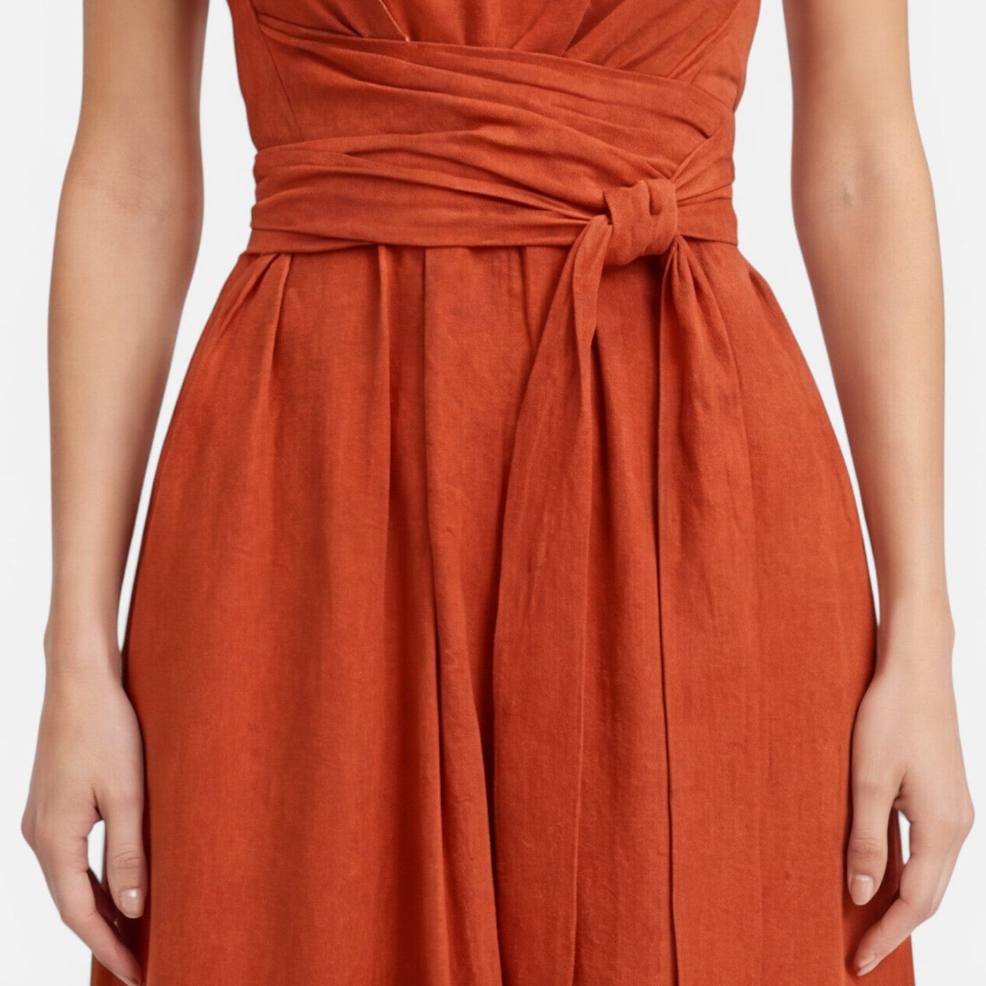 Elena | Twist Waist Sleeveless Maxi Dress