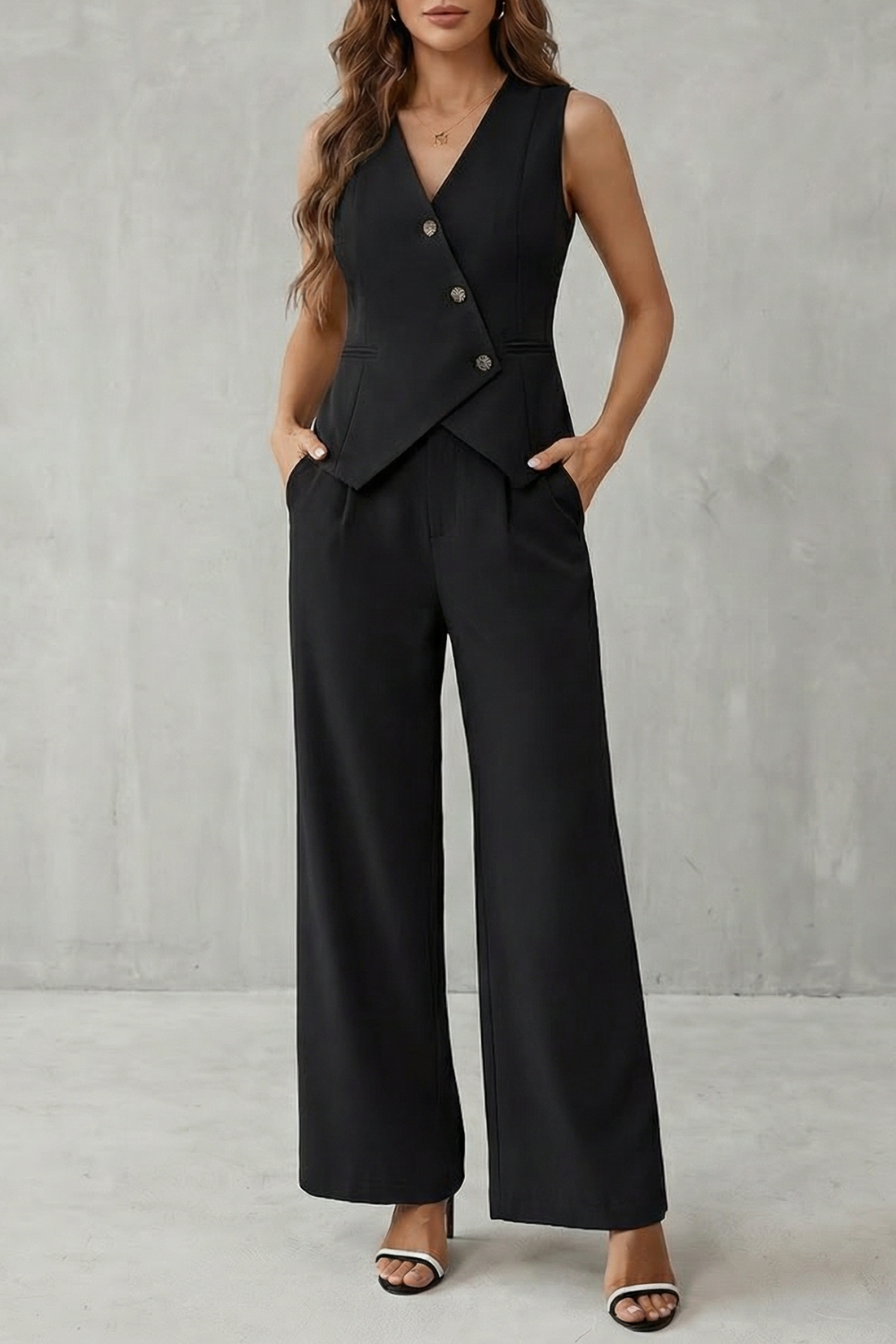 Opal | Tailored Sleeveless Vest & Trouser Set