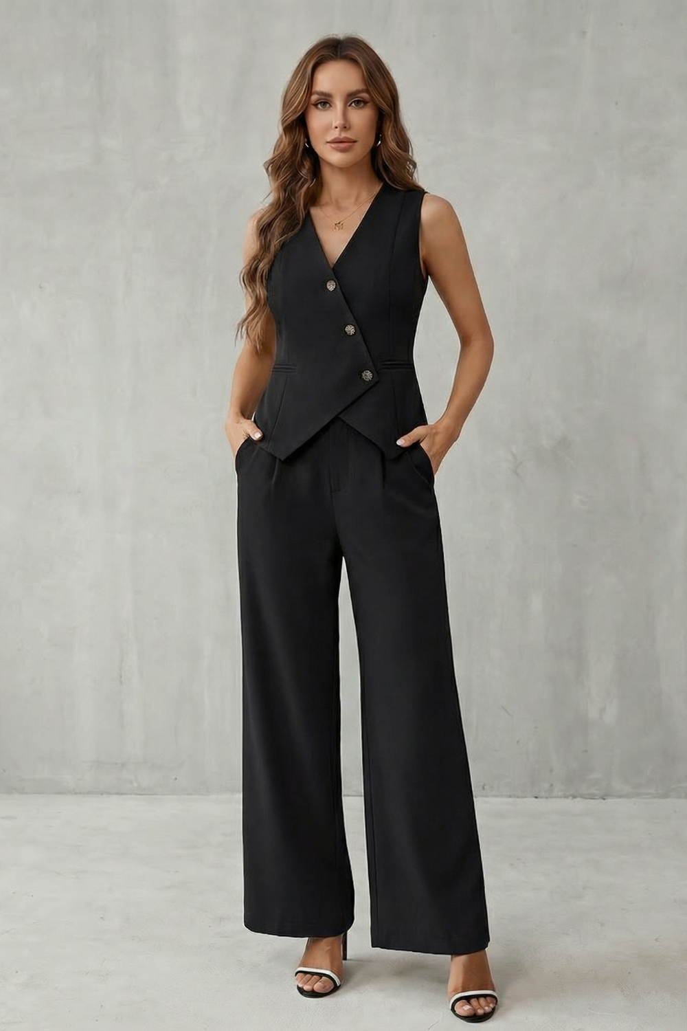 Opal | Tailored Sleeveless Vest & Trouser Set