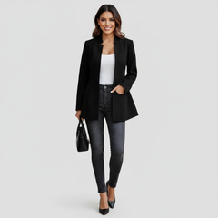 Beatrix | Long Open-Collar Blazer