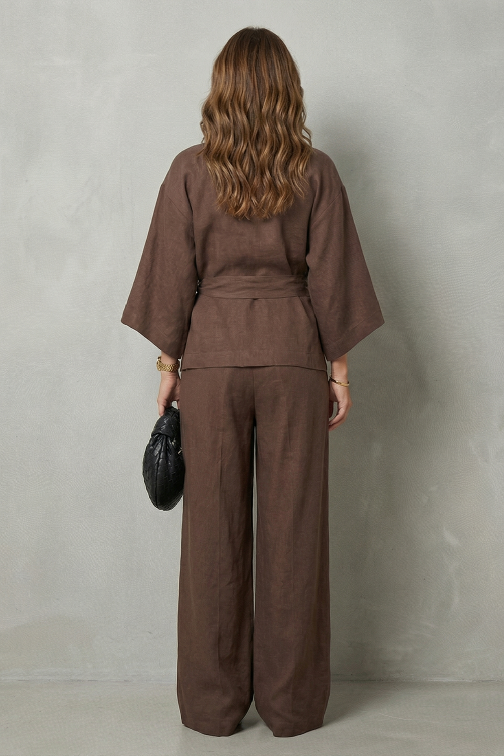 Morvella | Relaxed Wrap Long Sleeve Two Piece Set