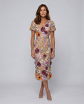 Reva | V-Neck Floral Embroidered Midi Dress