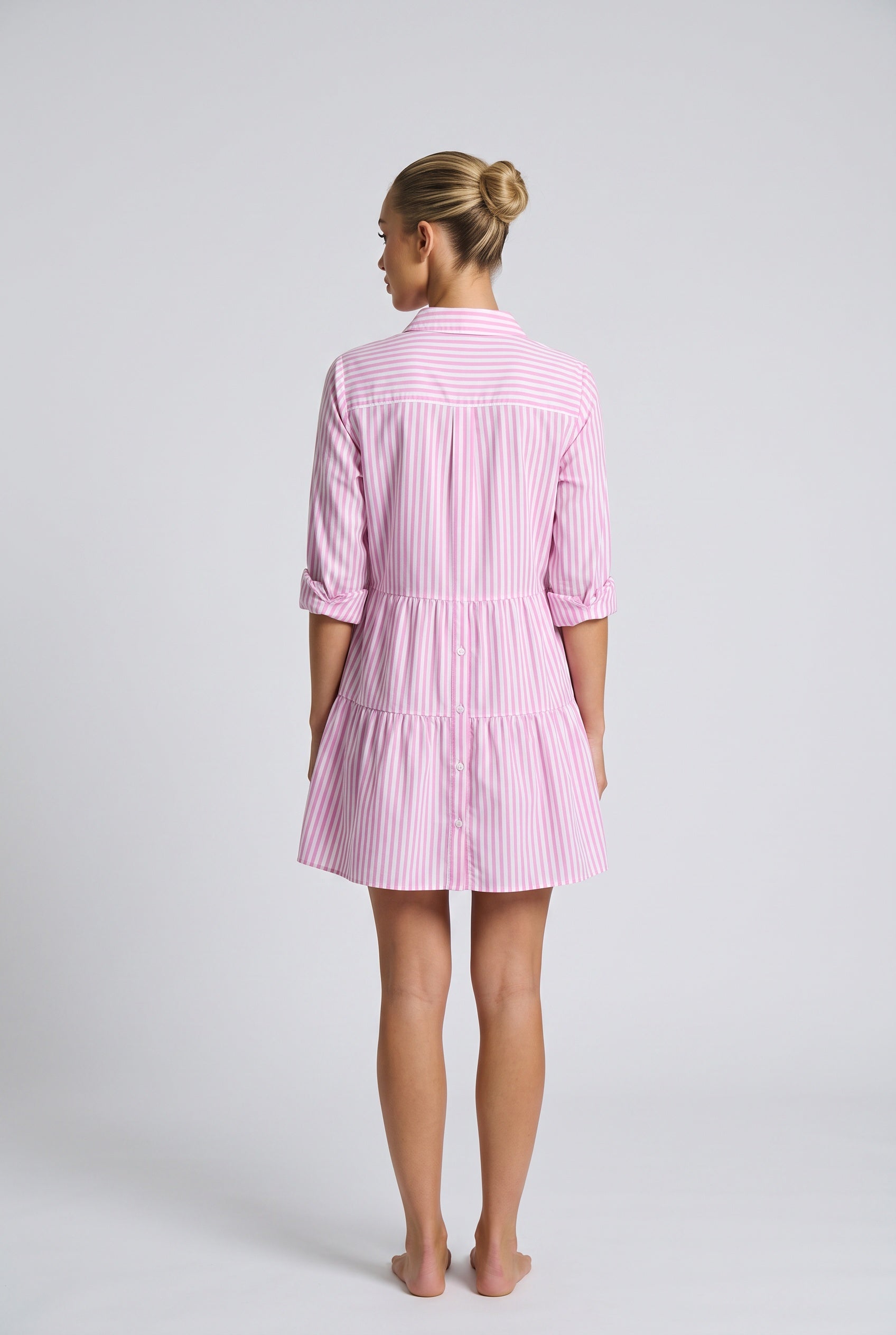 Suri | Striped Button Front Mini Dress