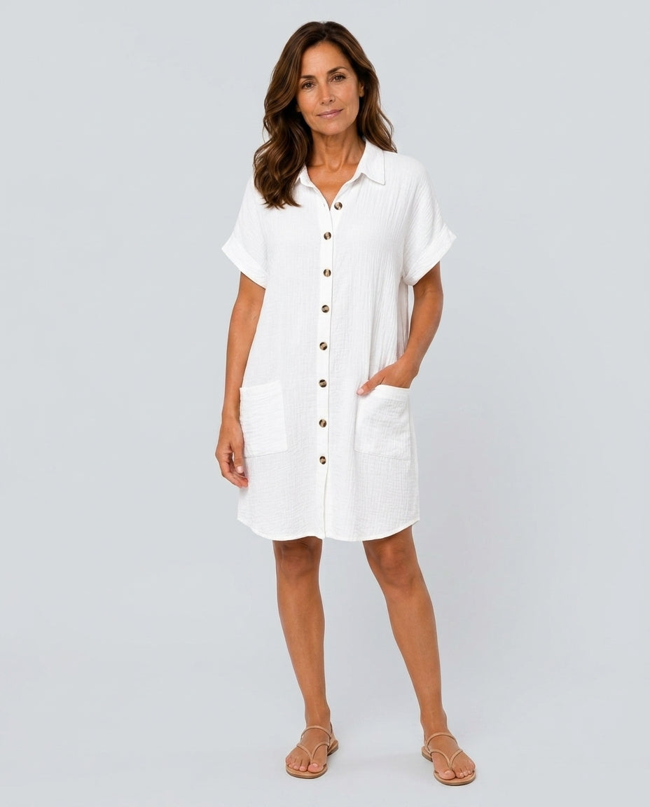 Frankie | Relaxed Woven Summer Mini Dress