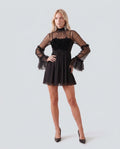 Elodie | Flower Appliqué Mini Dress