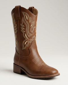 Odette | Embroidered Knee-High Western Cowboy Boot