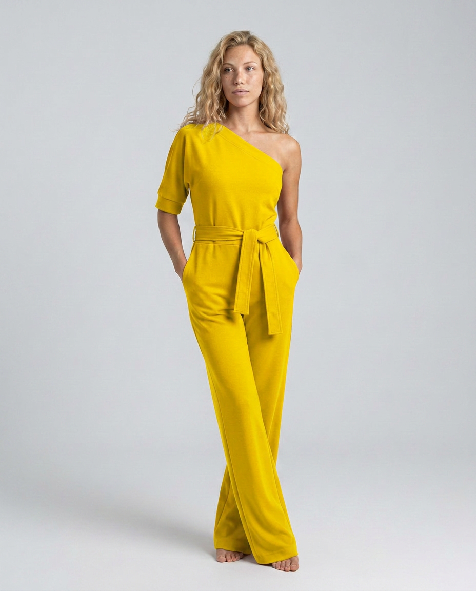 Gracie | Off-Shoulder Jumpsuit with Wide-Leg Trousers