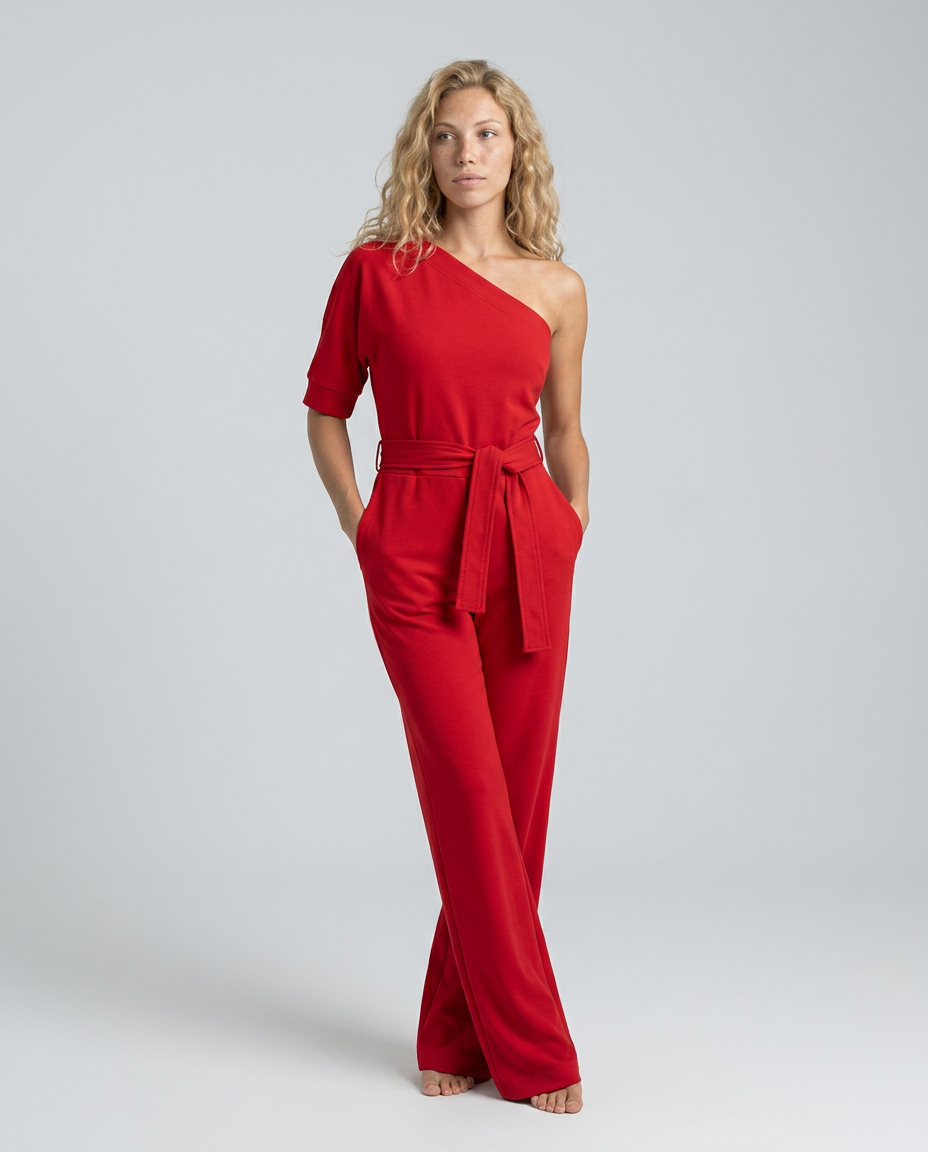 Gracie | Off-Shoulder Jumpsuit with Wide-Leg Trousers