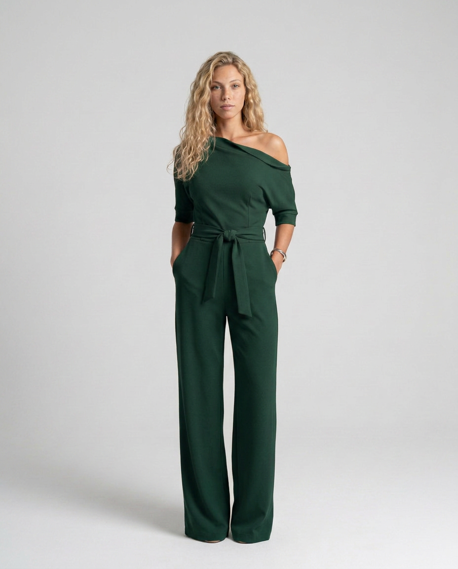 Gracie | Off-Shoulder Jumpsuit with Wide-Leg Trousers