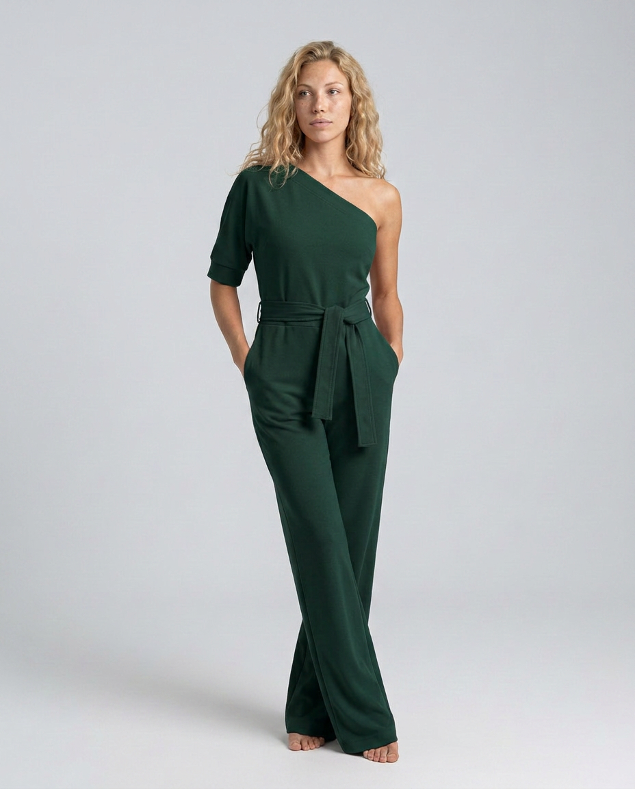 Gracie | Off-Shoulder Jumpsuit with Wide-Leg Trousers