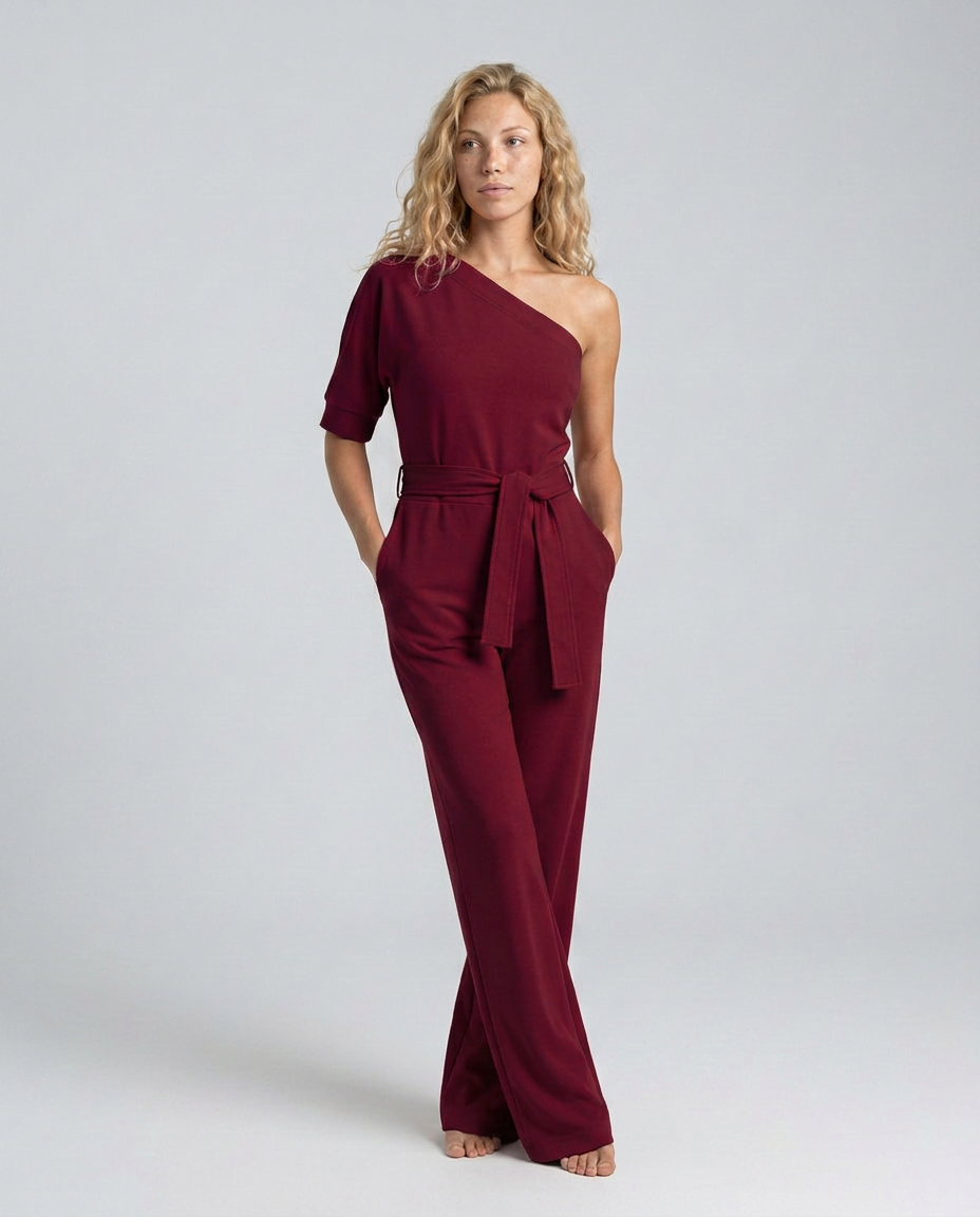 Gracie | Off-Shoulder Jumpsuit with Wide-Leg Trousers