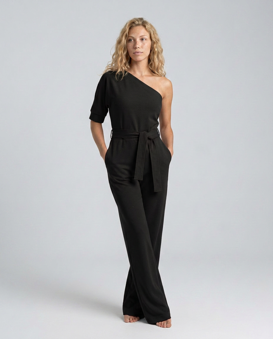 Gracie | Off-Shoulder Jumpsuit with Wide-Leg Trousers
