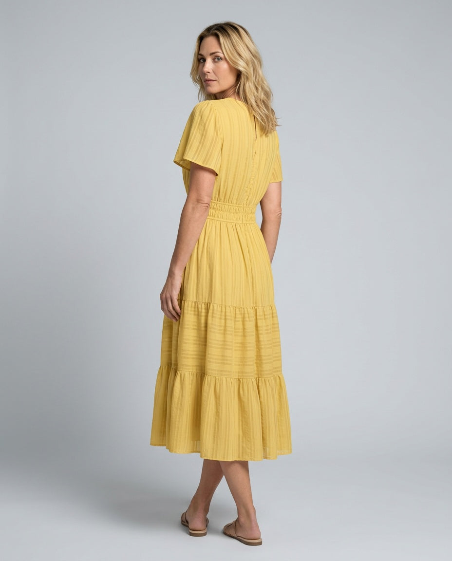 Leticia | Flowy Boho Garden Party Midi Dress
