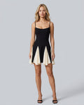Darya | Contrast Trim Spaghetti Strap Mini Dress