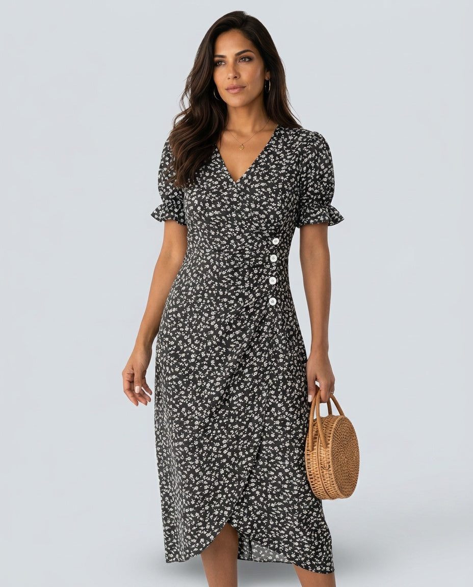 Savannah | Floral Print Midi Dress