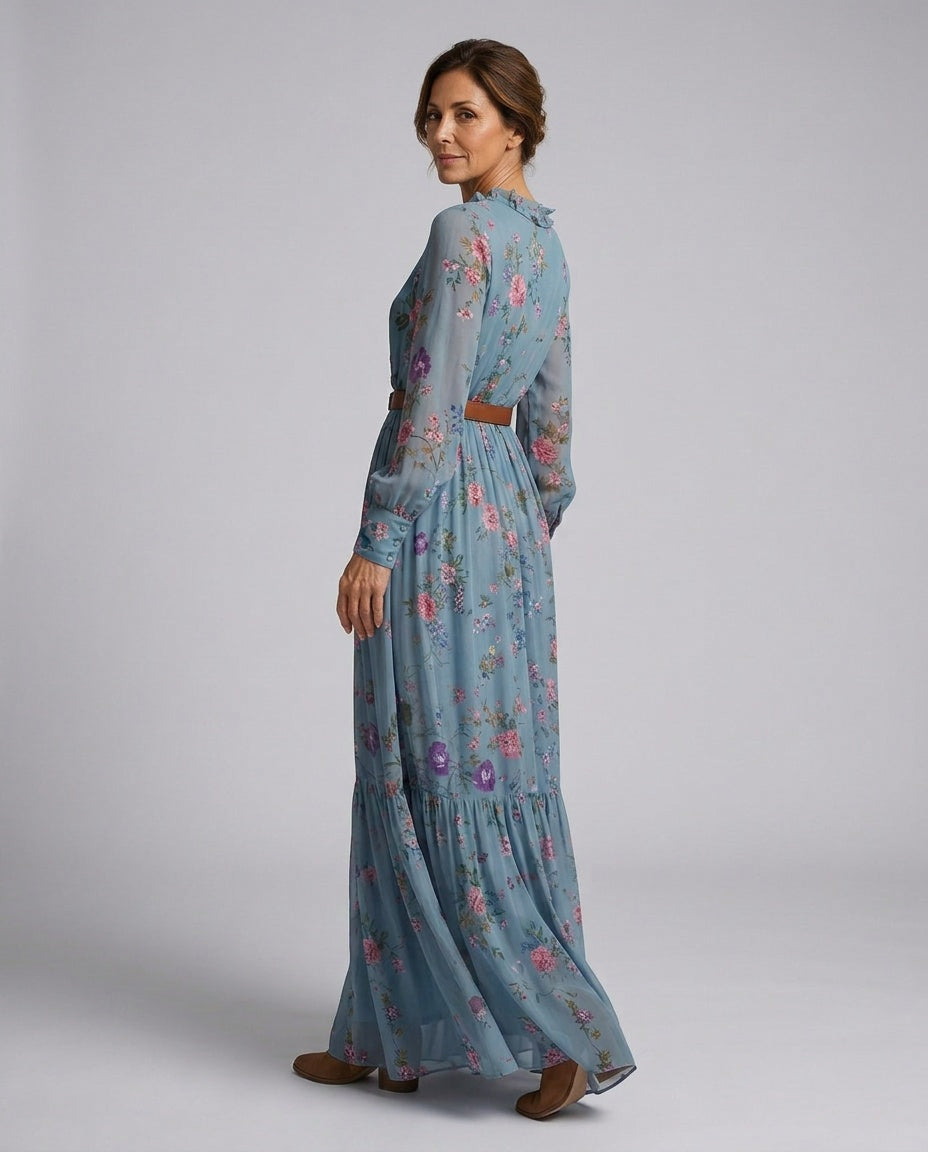 Peyton | Bohemian Floral Long Sleeve Maxi Dress