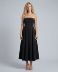 Stella | Strapless Structured Bodice Midi Dress