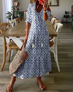 Lea | Ikat Print Maxi Dress for Women