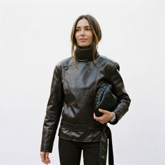 Blair | Oversized Faux Leather Jacket