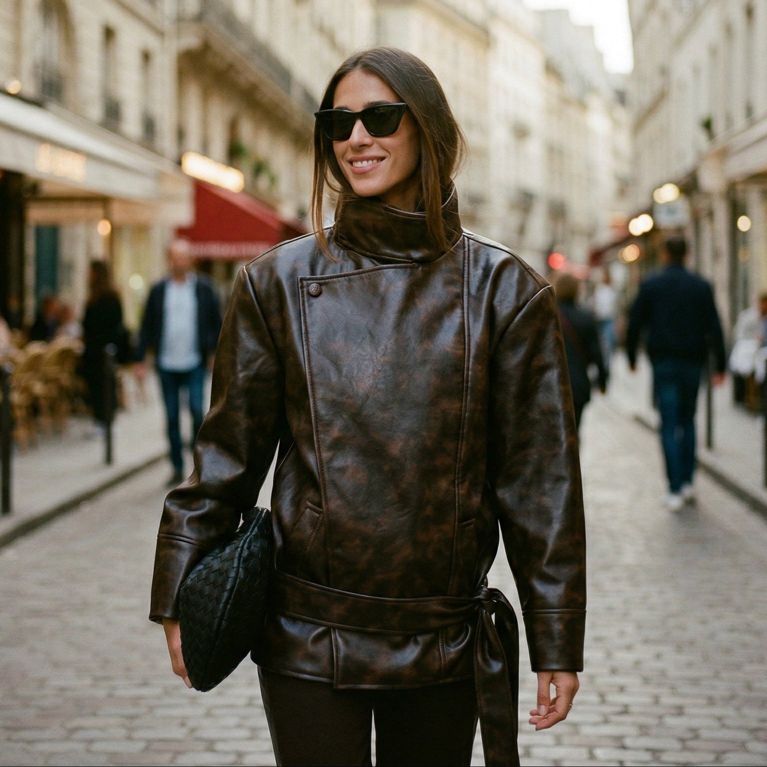 Blair | Oversized Faux Leather Jacket