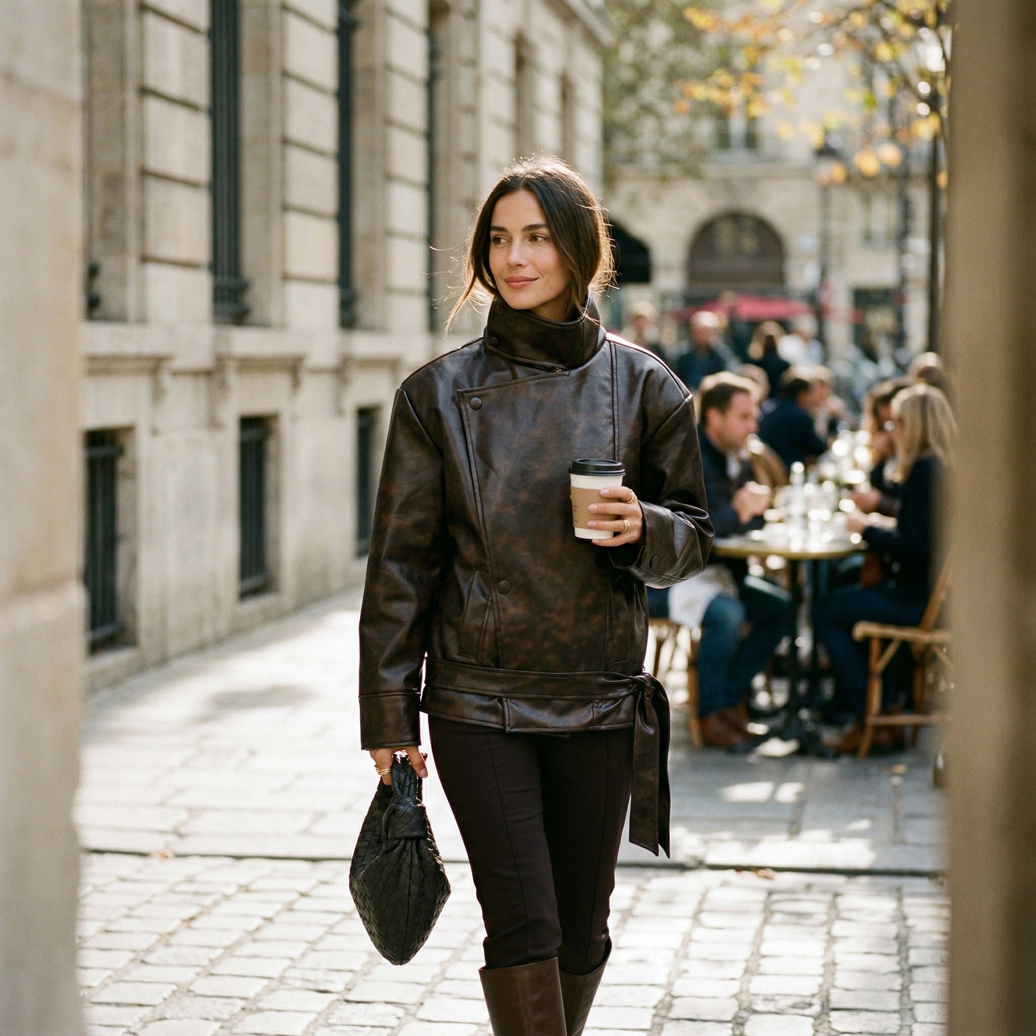 Blair | Oversized Faux Leather Jacket