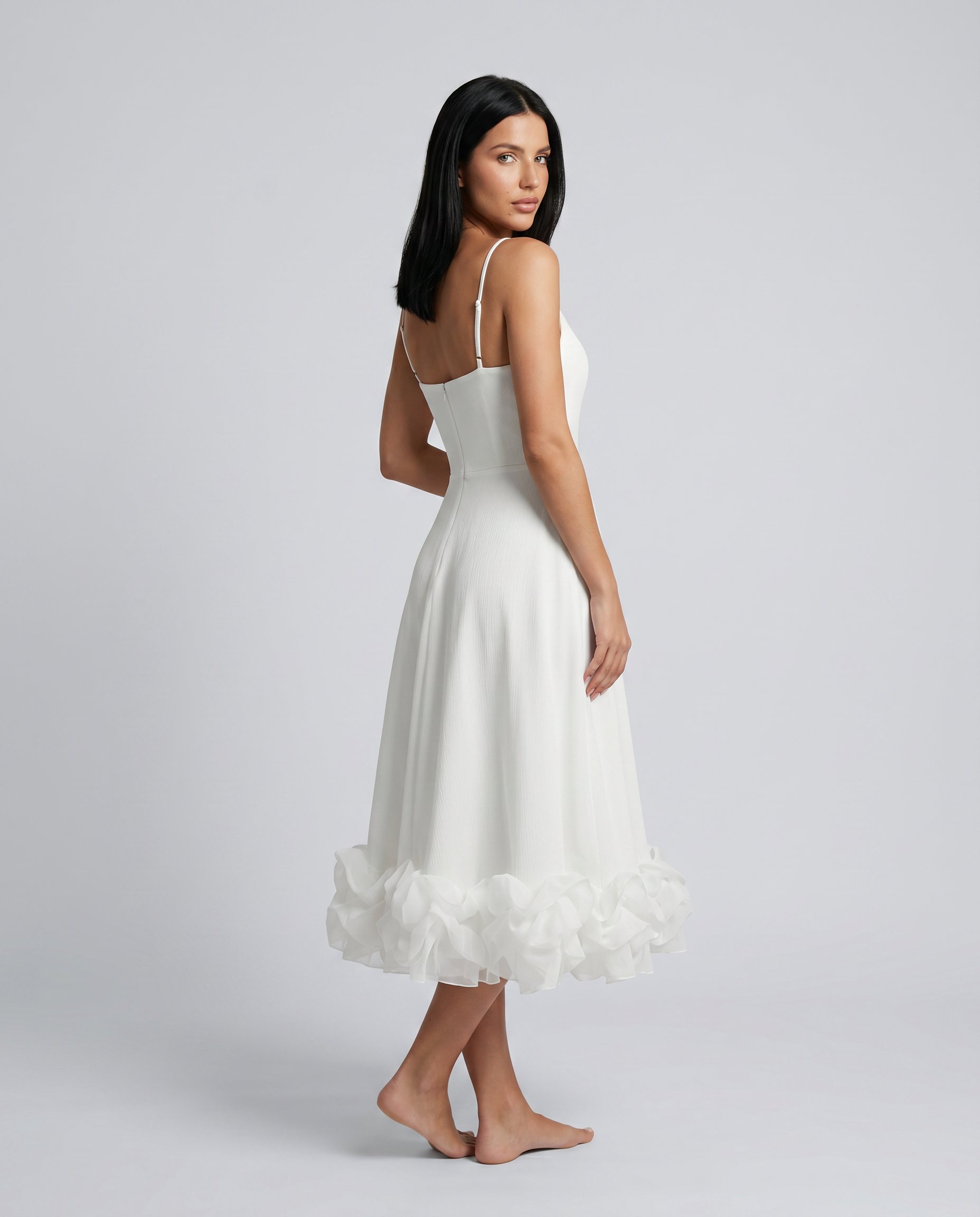 Zariah | Midi Dress with Ruffled Hem
