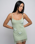 Joni | Mini Dress with Fringe Hem and Starfish Detail