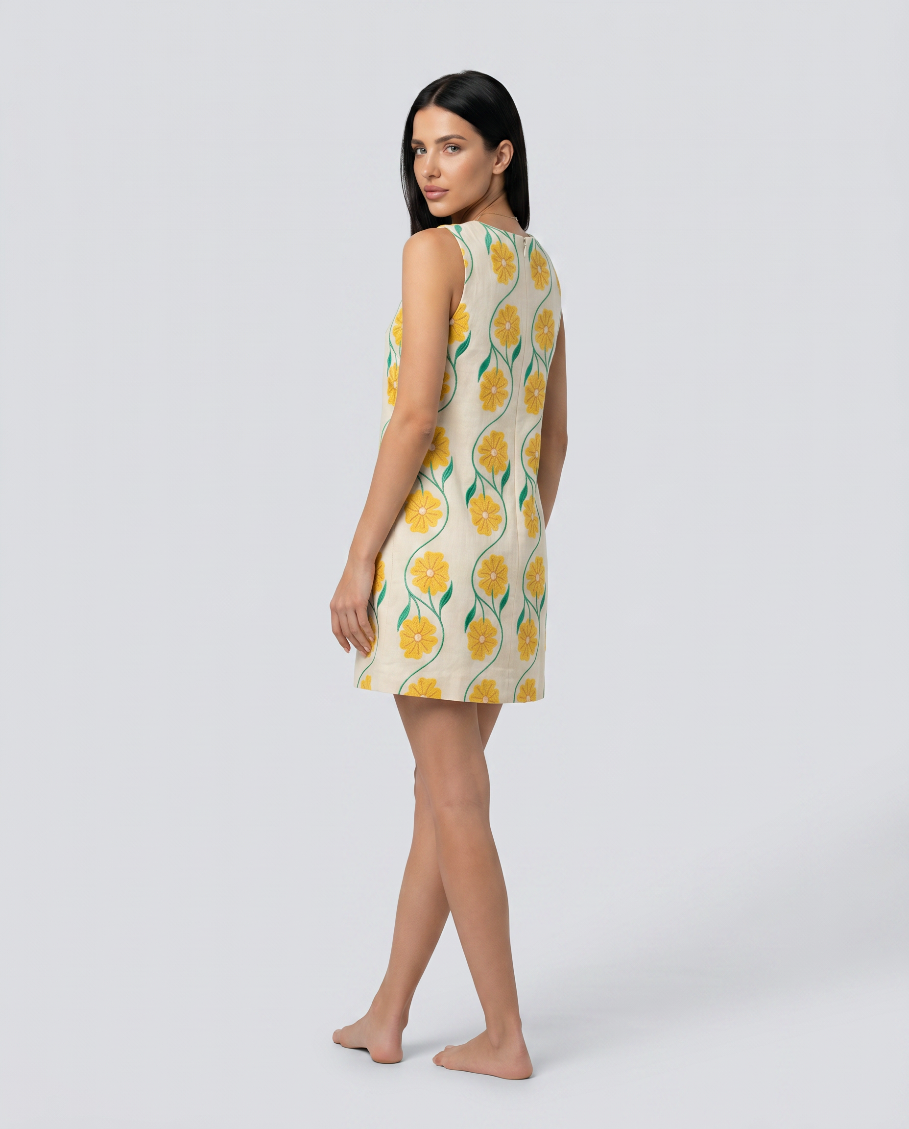 Sofia | Sleeveless Mini Dress with Floral Print