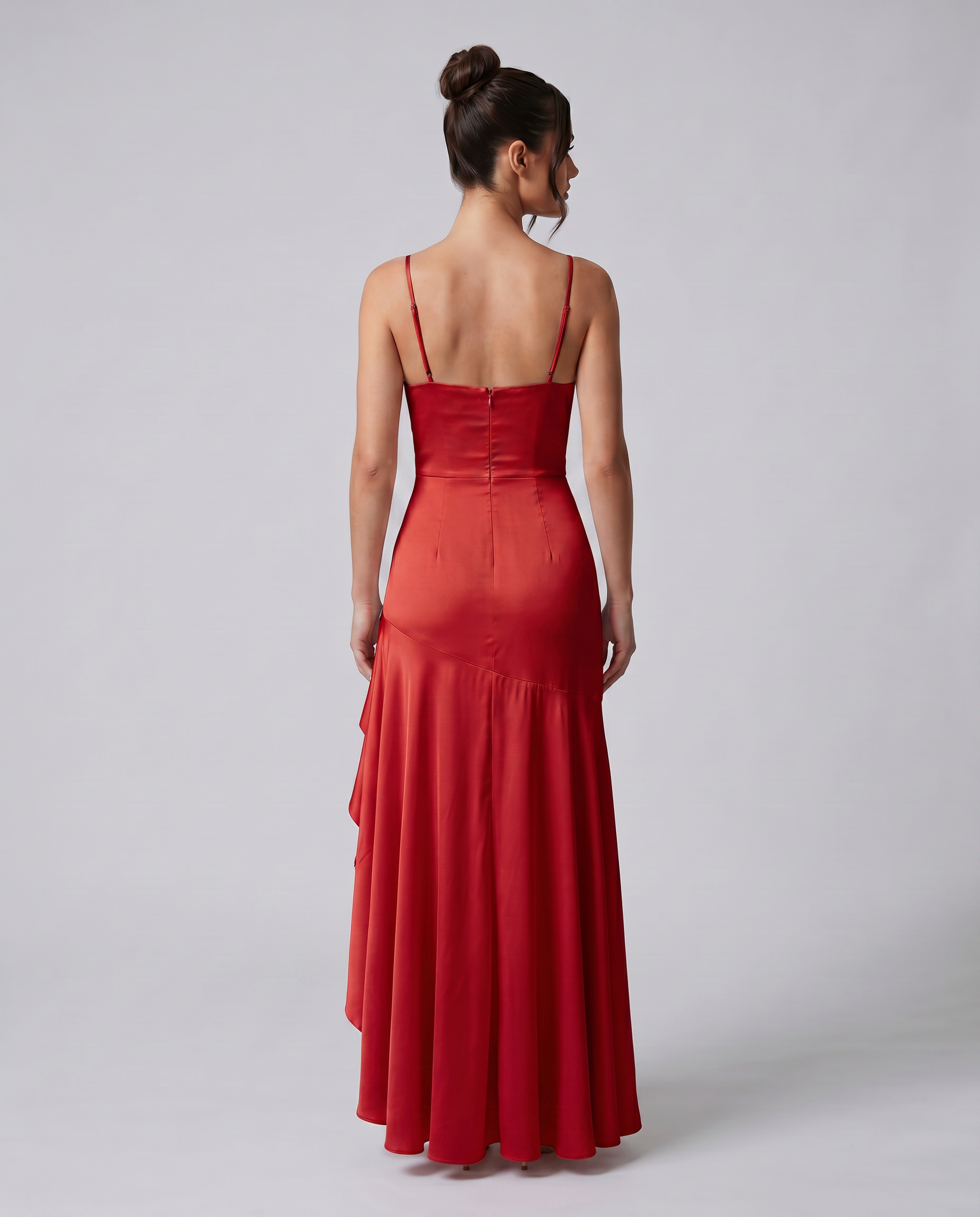 Chiara | Maxi Dress with Cowl Neck and Ruffle Hem