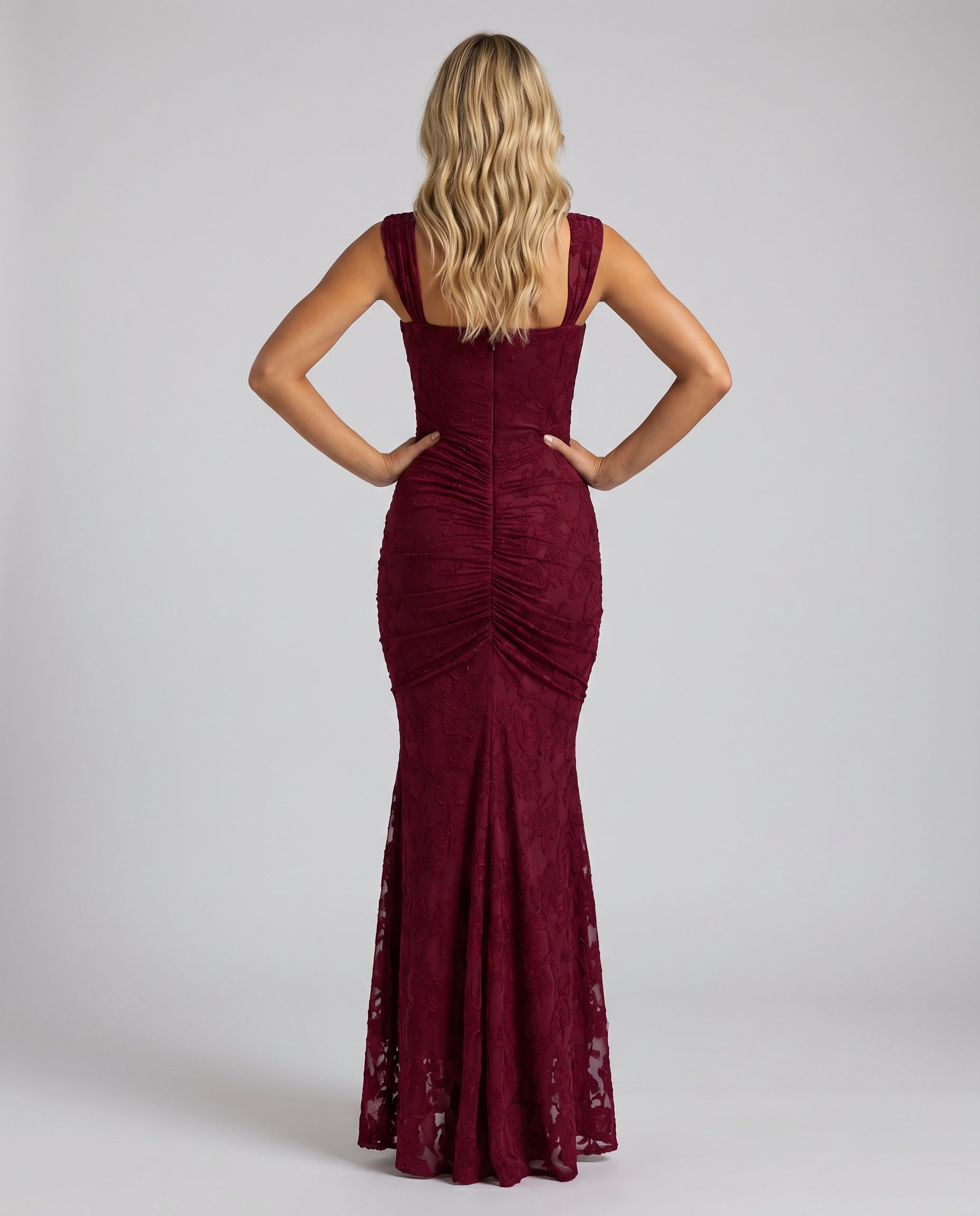 Marissa | Maxi Dress with Floral Lace Corset and Ruched Skirt