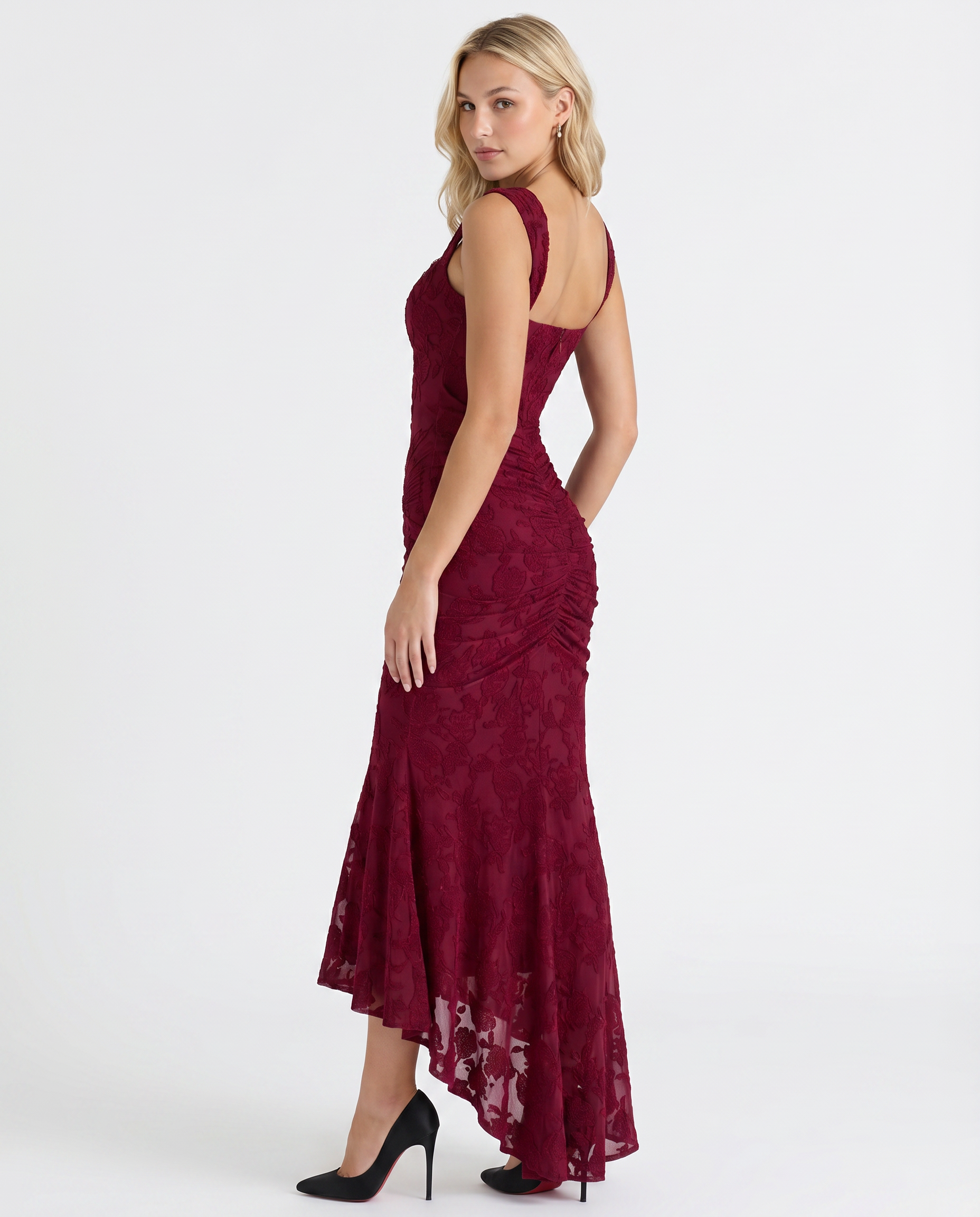 Marissa | Maxi Dress with Floral Lace Corset and Ruched Skirt