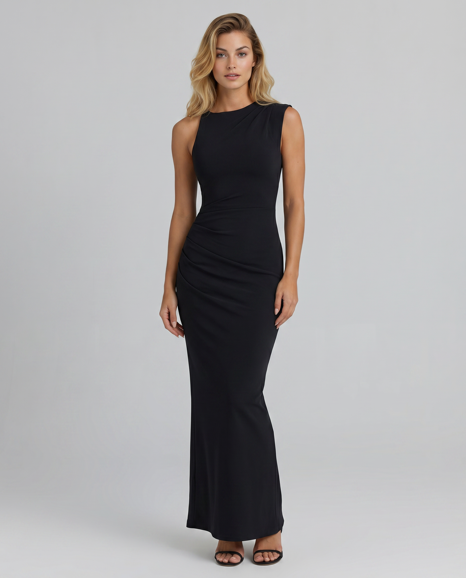Nelda | Maxi Dress with Asymmetric Draped Design