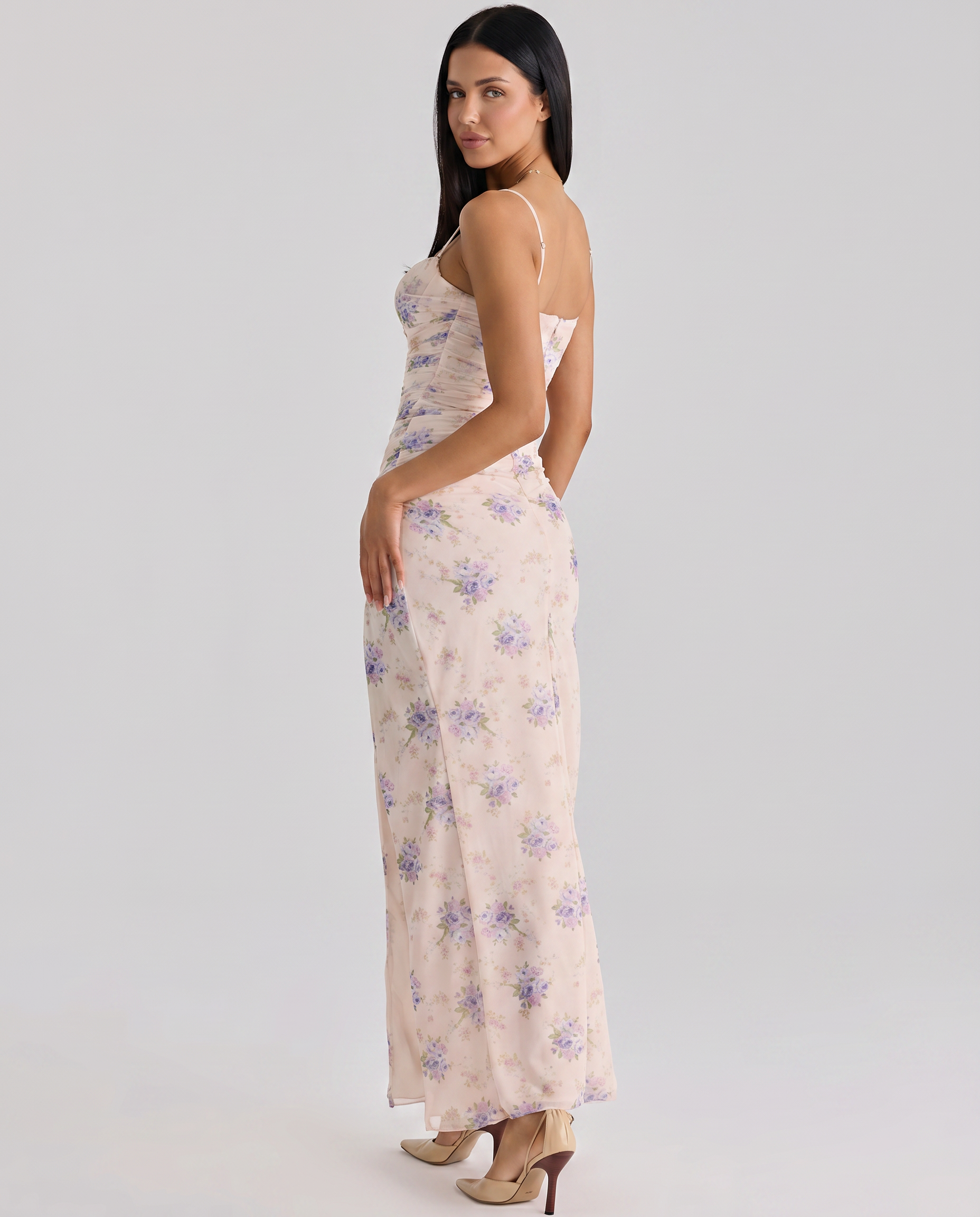 Estelle | Maxi Dress with Floral Print and Side Slit