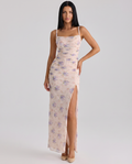 Estelle | Maxi Dress with Floral Print and Side Slit