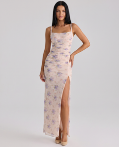 Estelle | Maxi Dress with Floral Print and Side Slit