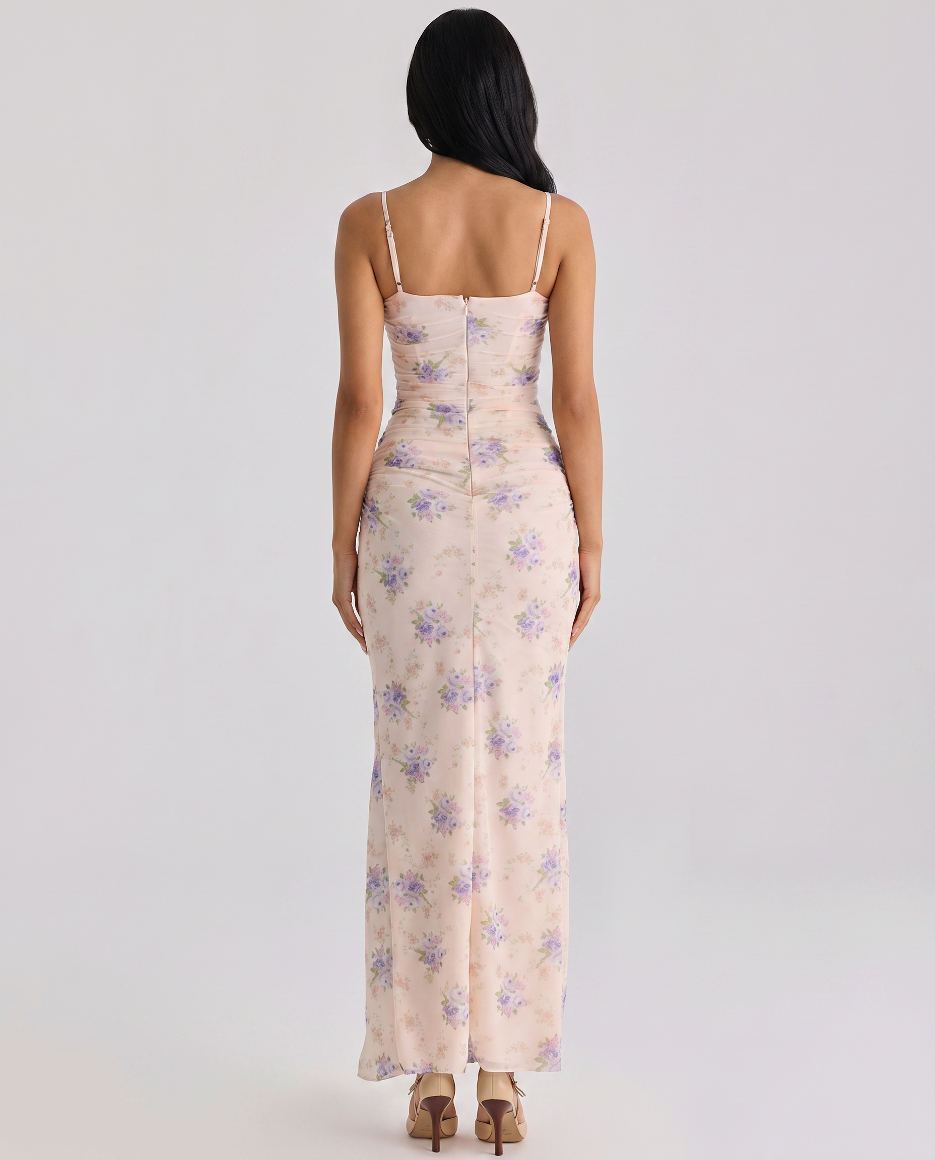 Estelle | Maxi Dress with Floral Print and Side Slit