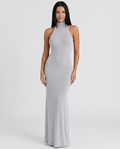 Brinley | Halter Neck Backless Maxi Dress