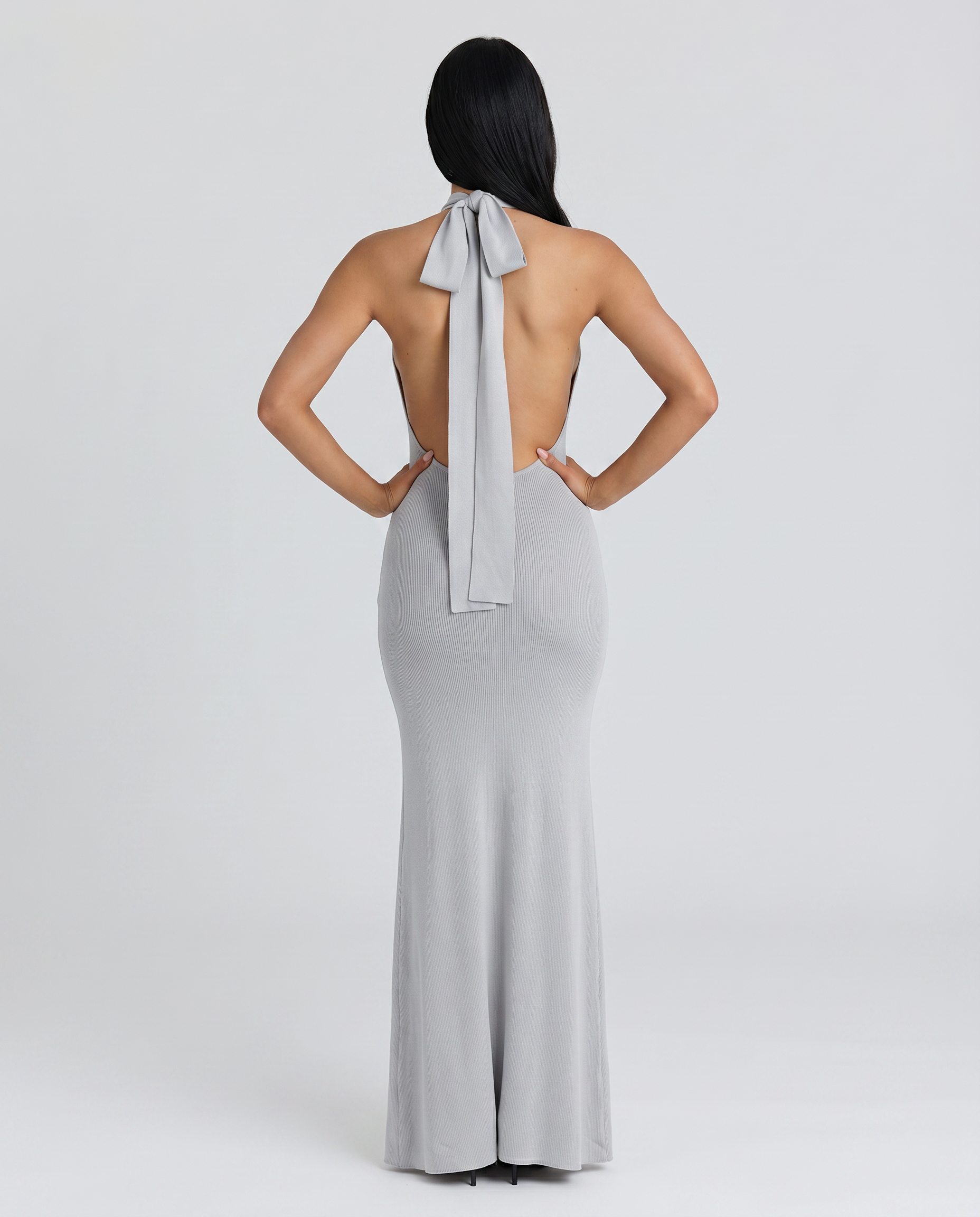Brinley | Halter Neck Backless Maxi Dress