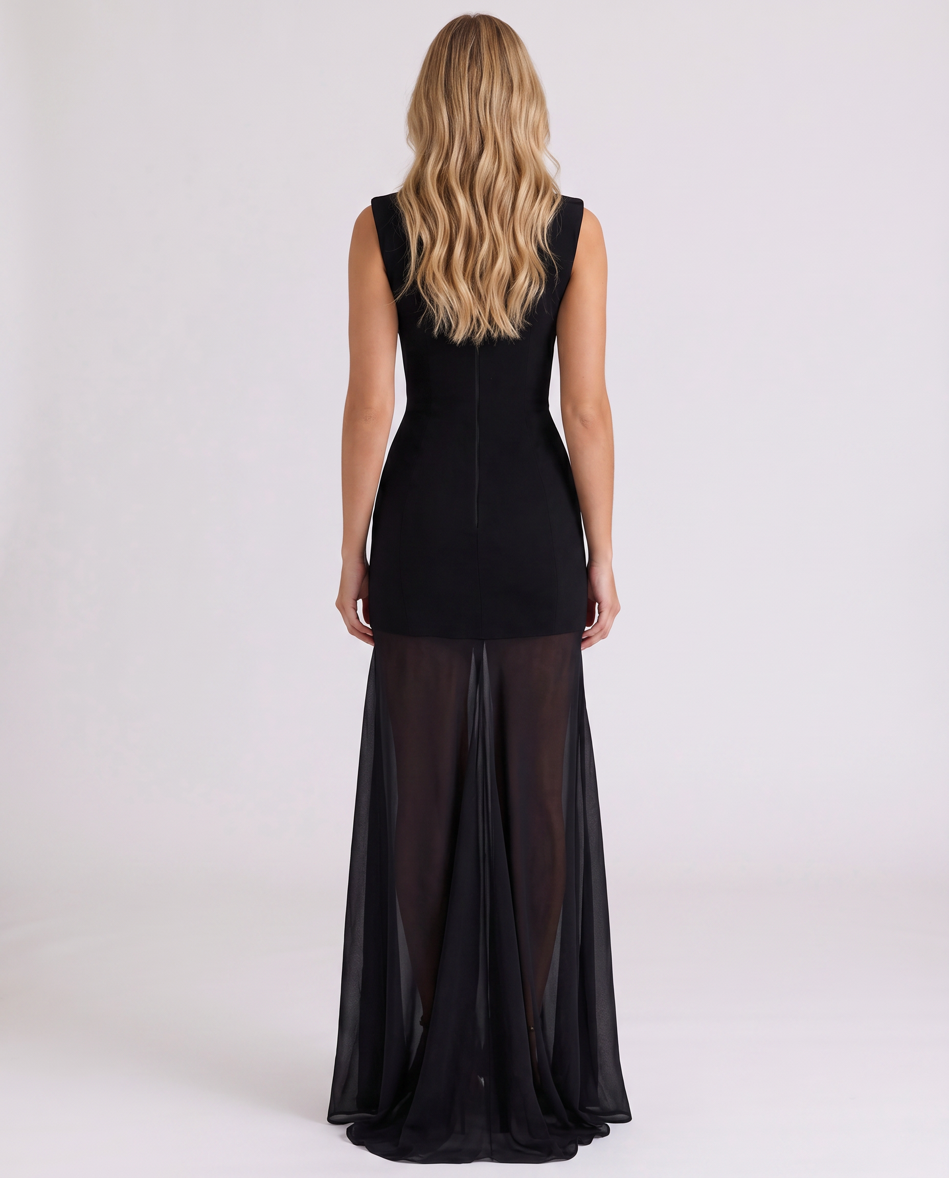 Novah | Maxi Dress With Plunge Keyhole Front
