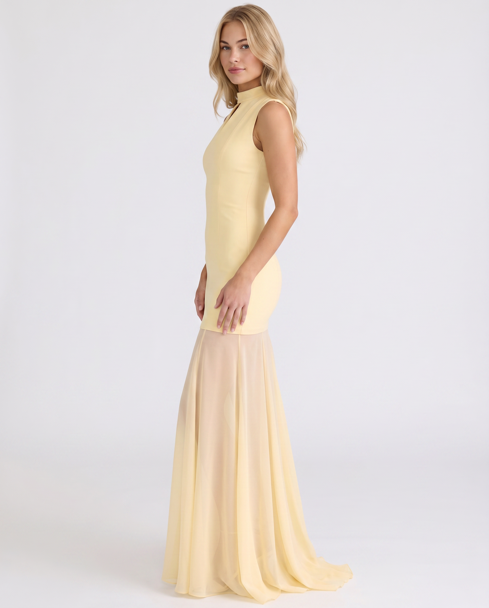 Novah | Maxi Dress With Plunge Keyhole Front