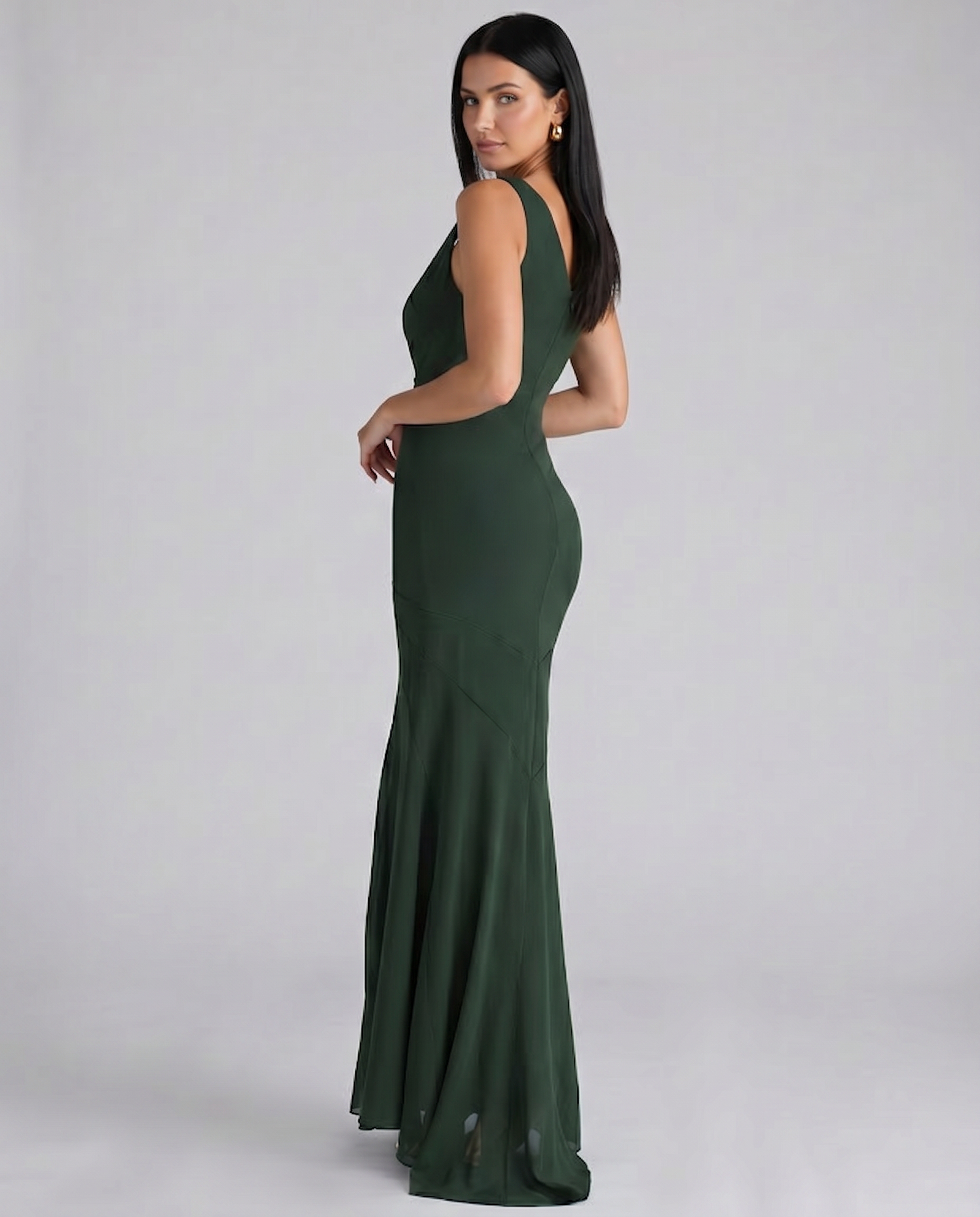 Marcy | Panelled Maxi Dress with Spaghetti Straps