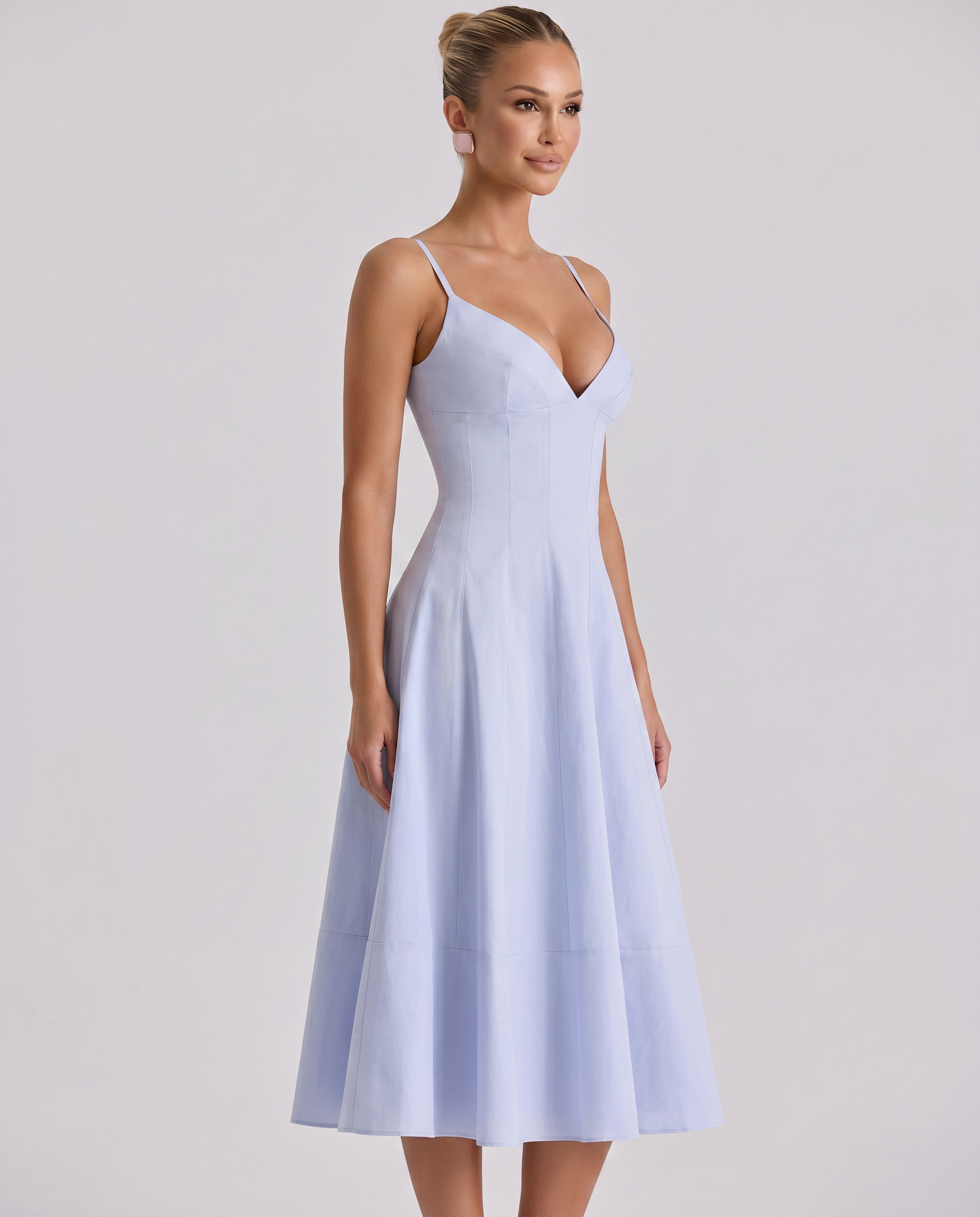 Robyn | Midi Sundress with Lace-Up Back