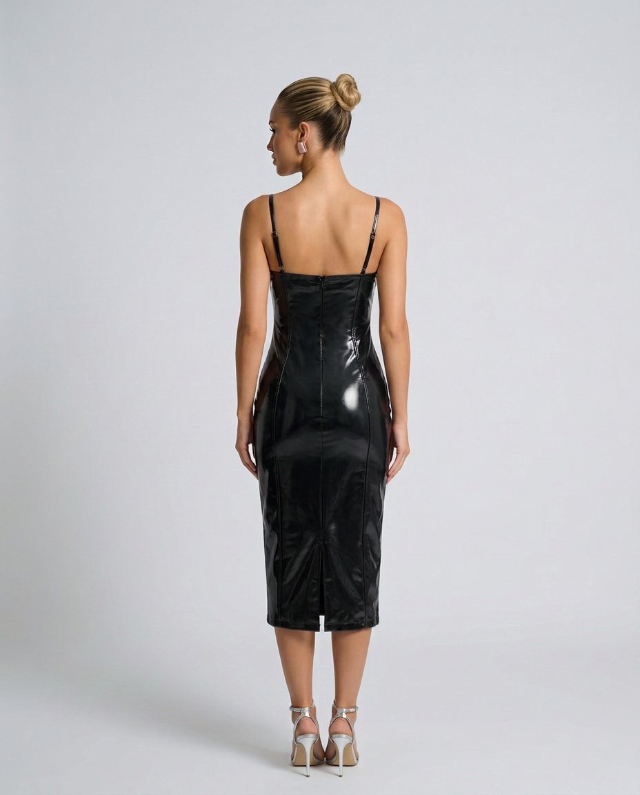 Shia | Midi Dress with Structured Bodice and Fitted Silhouette