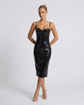 Shia | Midi Dress with Structured Bodice and Fitted Silhouette